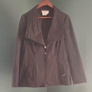 Worth Black Blazer with Zipper Details